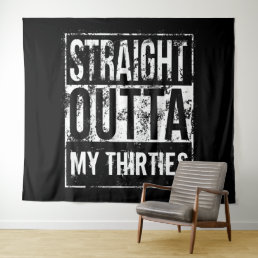 Straight Outta 40th Birthday Party Backdrop Banner