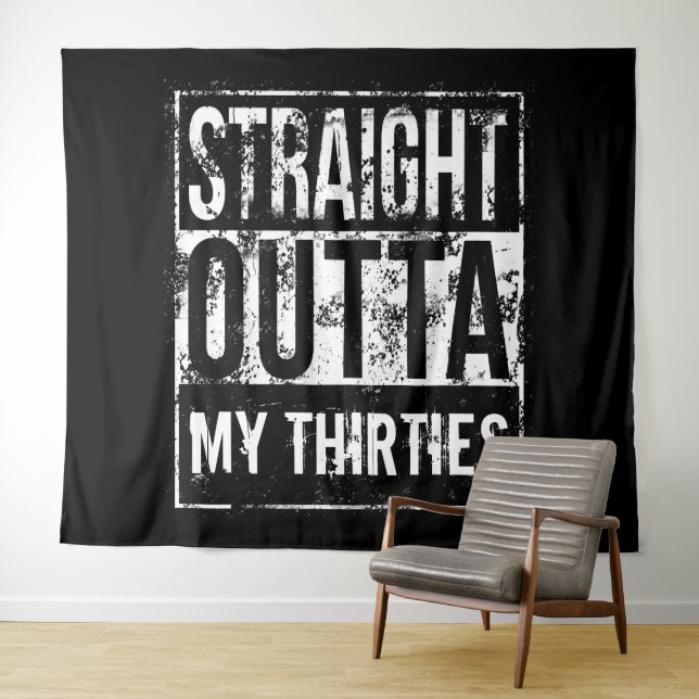 Straight Outta 40th Birthday Party Backdrop Banner (In Situ (Horizontal))