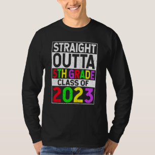 Straight Outta 5th Grade 2023 Graduation Fifth Gra T-Shirt