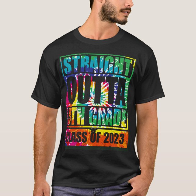 Straight Outta 5th Grade Great Graduation   2 T-Shirt (Front)