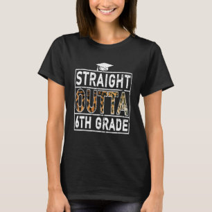 Straight Outta 6Th Grade T-shirt Leopard Lover Kid