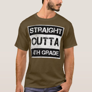 Straight Outta 6th Grade Vintage Distressed Souven T-Shirt