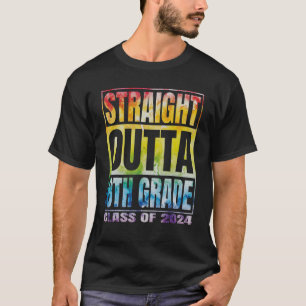 Straight Outta 8th Grade Tee Graduation 2024 Tie D
