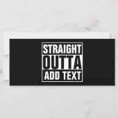 STRAIGHT OUTTA - add your text here/create own (Back)