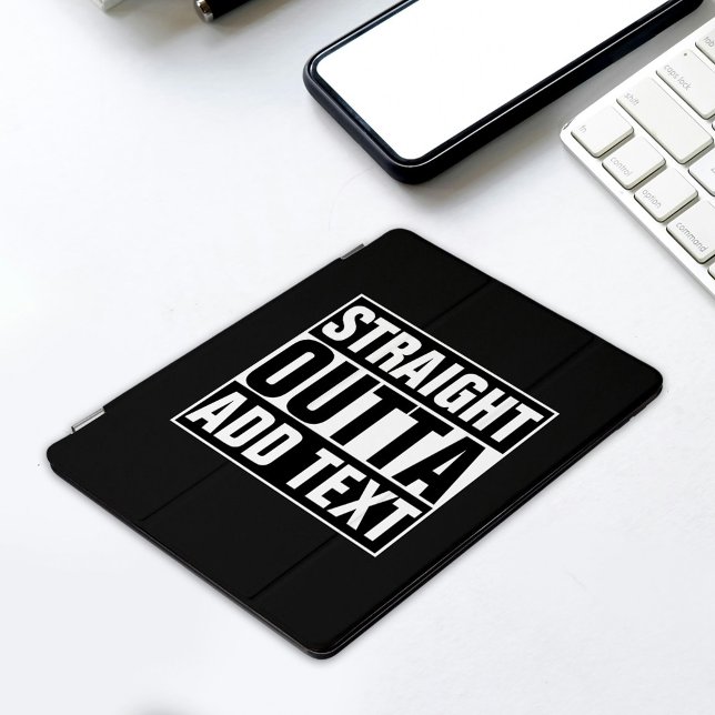 STRAIGHT OUTTA - add your text here/create own iPad Smart Cover (Creator Uploaded)