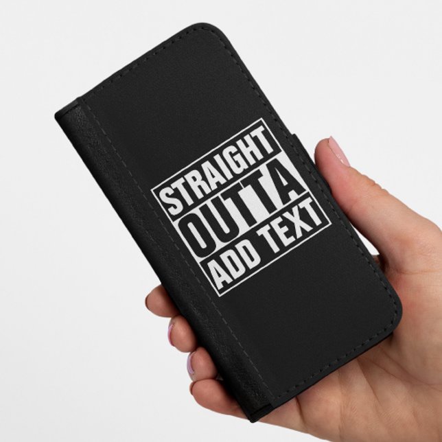 STRAIGHT OUTTA - add your text here/create own Samsung Galaxy Wallet Case (Creator Uploaded)