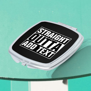 STRAIGHT OUTTA - add your text here/create own Vanity Mirror