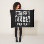 Straight Outta - Add Your Text Vintage 1980s 80s Fleece Blanket