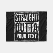 Straight Outta - Add Your Text Vintage 1980s 80s Fleece Blanket (Front (Horizontal))