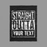 Straight Outta - Add Your Text Vintage Custom Fleece Blanket