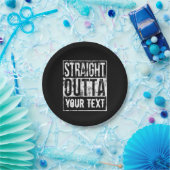 Straight Outta - Add Your Text Vintage Custom Paper Plates (Party)