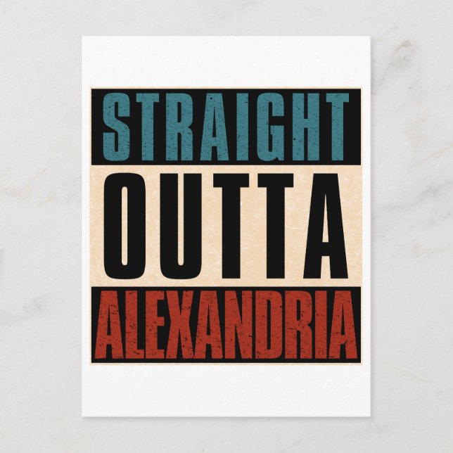 Straight Outta Alexandria Virginia VA Postcard (Front)