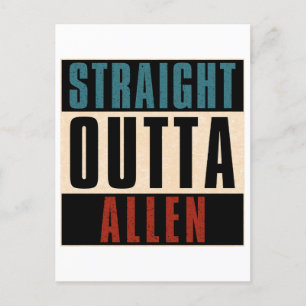 Straight Outta Allen Texas TX Postcard