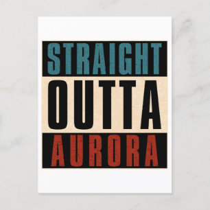 Straight Outta Aurora Colorado CO Holiday Postcard