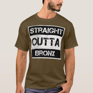 Straight Outta Bronx Vintage Distressed Souvenir T-Shirt