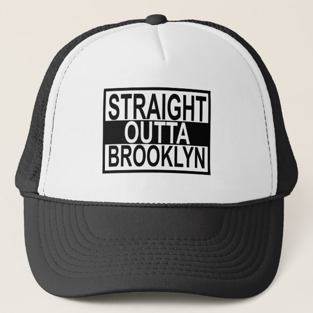 Straight Outta BROOKLYN t-shirt.png Trucker Hat (Front)