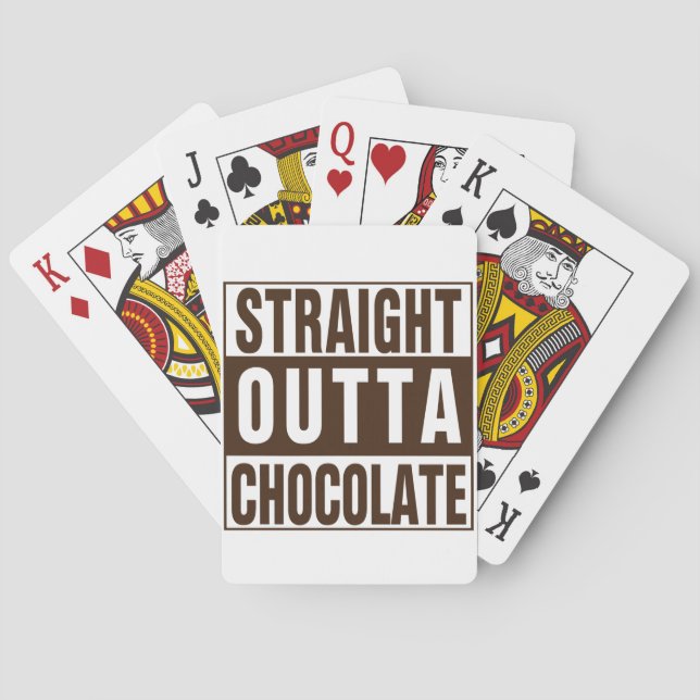 Straight Outta Brown Chocolate Poker Cards (Back)