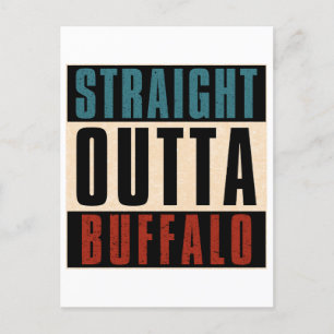 Straight Outta Buffalo New York NY Holiday Postcard