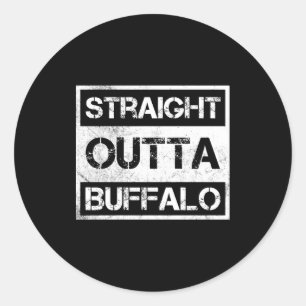 Straight Outta Buffalo New York Vintage Distressed Classic Round Sticker