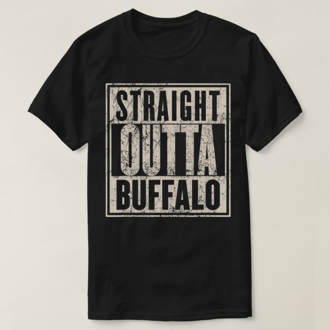 Straight Outta BUFFALO Retro Vintage  T-Shirt (Design Front)