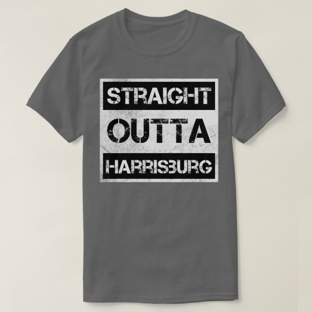 Straight Outta burg Pennsylvania Vintage Distresse T-Shirt (Design Front)