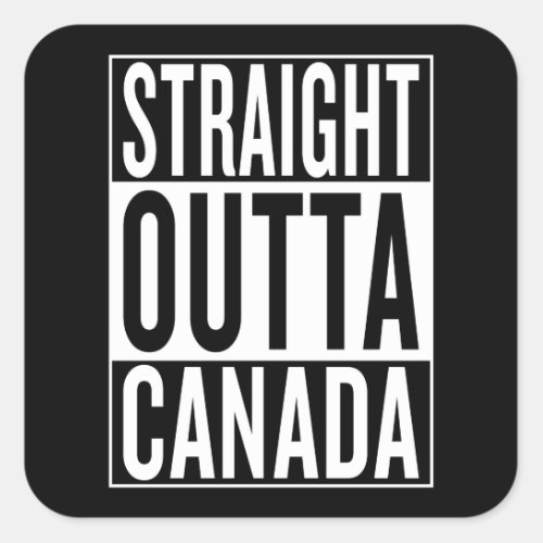 straight outta Canada Square Sticker