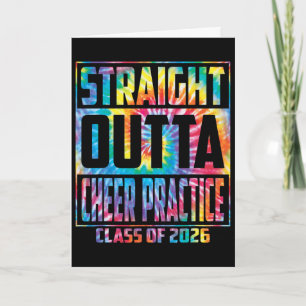Straight Outta Cheer Practice Funny Graduation 202 Card