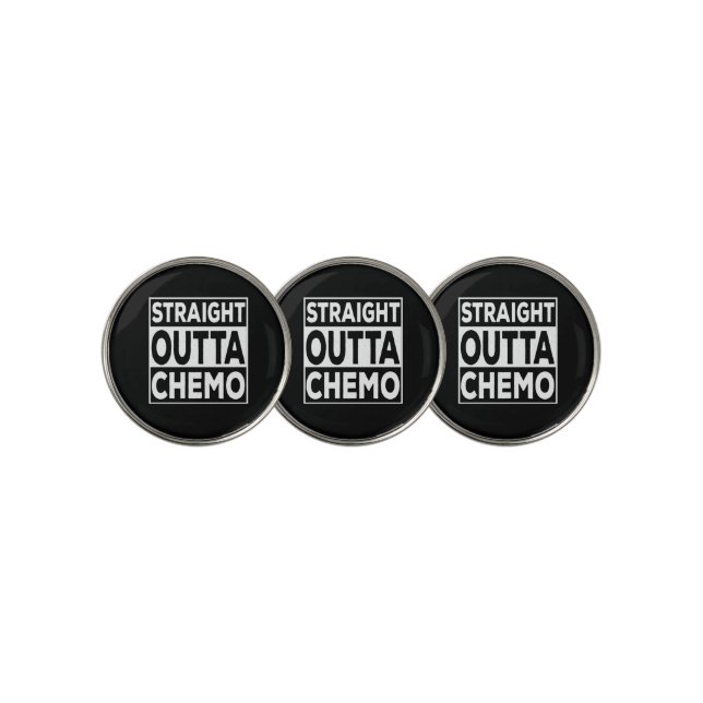 Straight Outta Chemo Golf Ball Marker (3 Up)