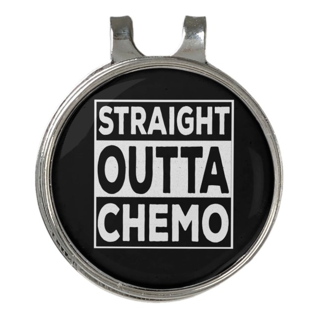 Straight Outta Chemo Golf Hat Clip (Front)