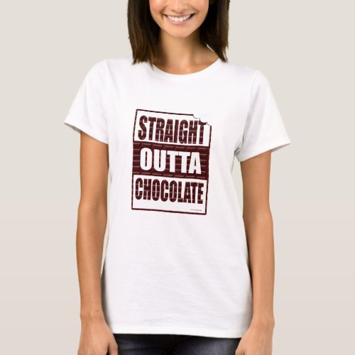 Straight Outta Chocolate Funny Parody Motto T_Shirt