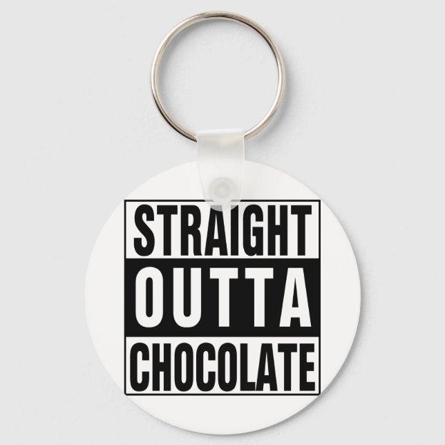 Straight Outta Chocolate Keychain (Front)