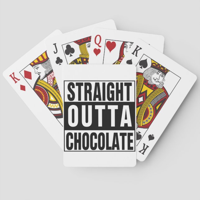Straight Outta Chocolate Poker Cards (Back)