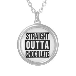 Straight Outta Chocolate Silver Plated Necklace