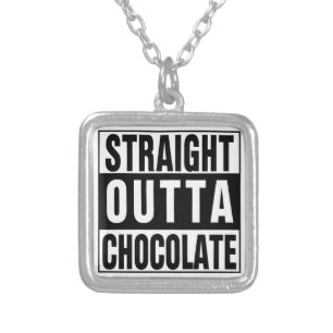 Straight Outta Chocolate Silver Plated Necklace