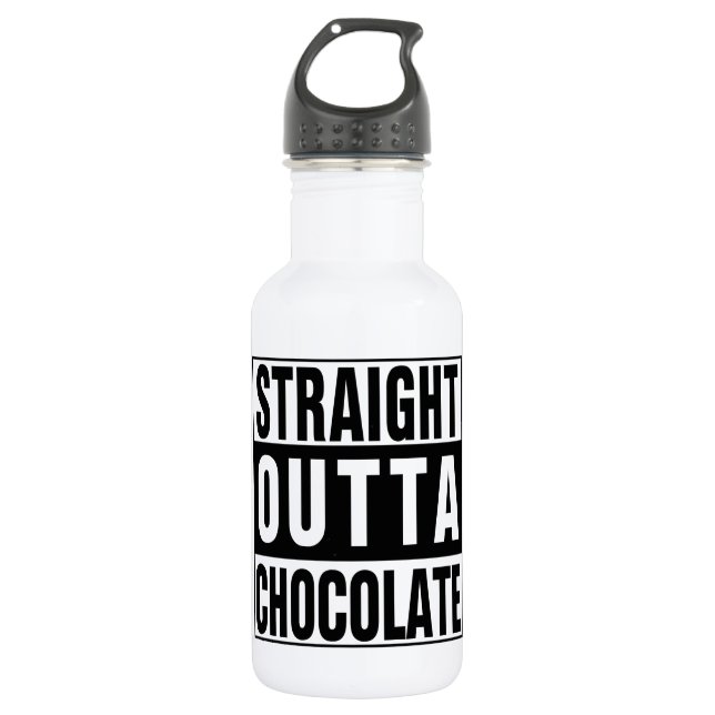 Straight Outta Chocolate Water Bottle (Front)