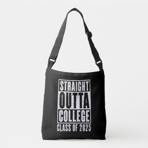 Straight Outta College 2025 Distressed Crossbody Bag
