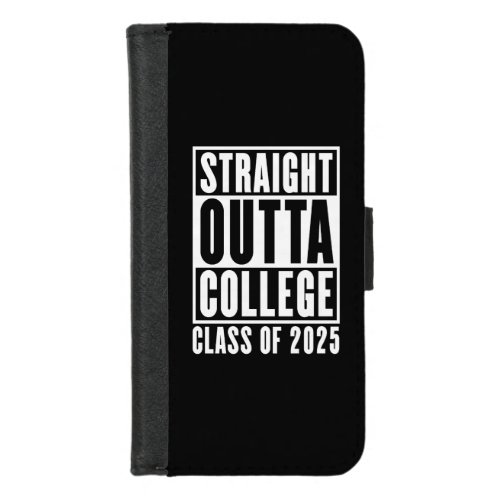 Straight Outta College Class of 2025 iPhone 87 Wallet Case