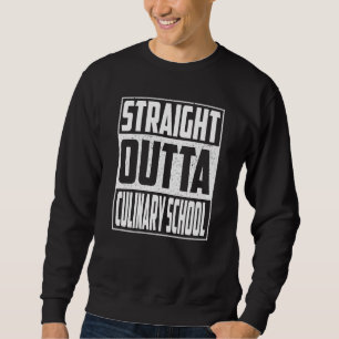 Straight Outta Culinary School Graduation Kids Gir Sweatshirt