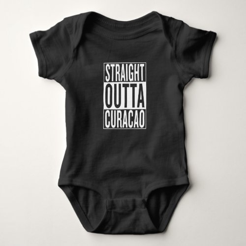 straight outta Curacao Baby Bodysuit