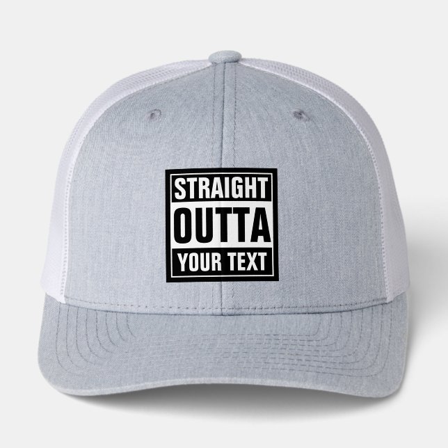 STRAIGHT OUTTA custom template hat (Front)