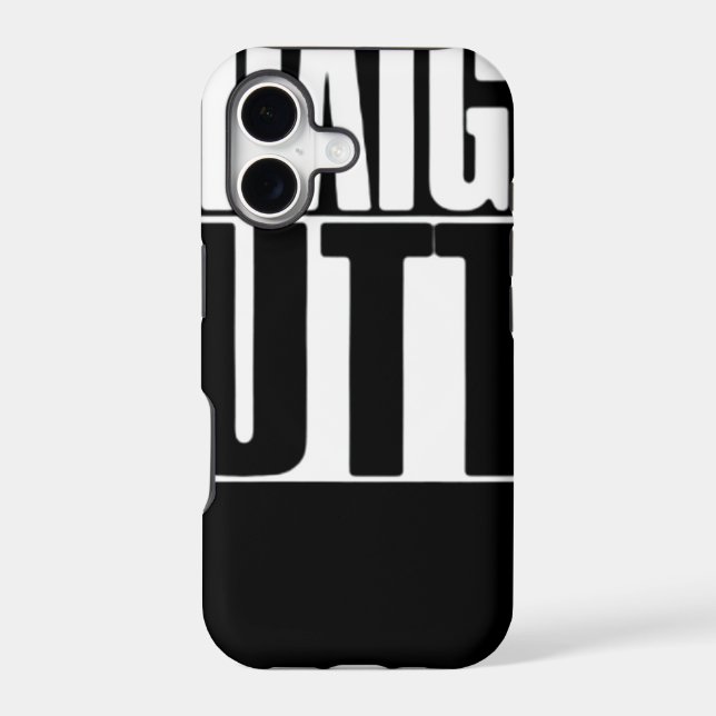 STRAIGHT OUTTA CUSTOM YOUR TEXT HERE TEE IPHONE CASE (Back)