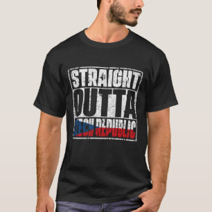 Straight Outta Czech Republic Flag T-Shirt