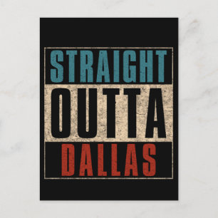 Straight Outta Dallas Texas TX USA Holiday Postcard