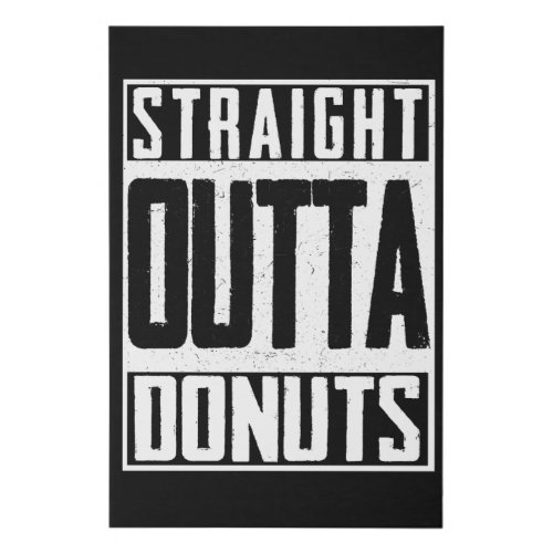 Straight Outta Donuts Fast Food Parody Gym Faux Canvas Print