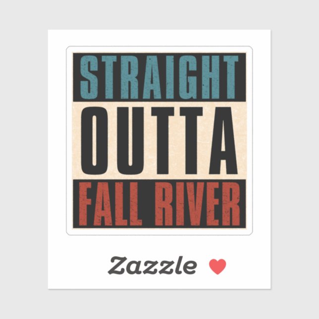 Straight Outta Fall River Massachusetts MA Sticker (Sheet)