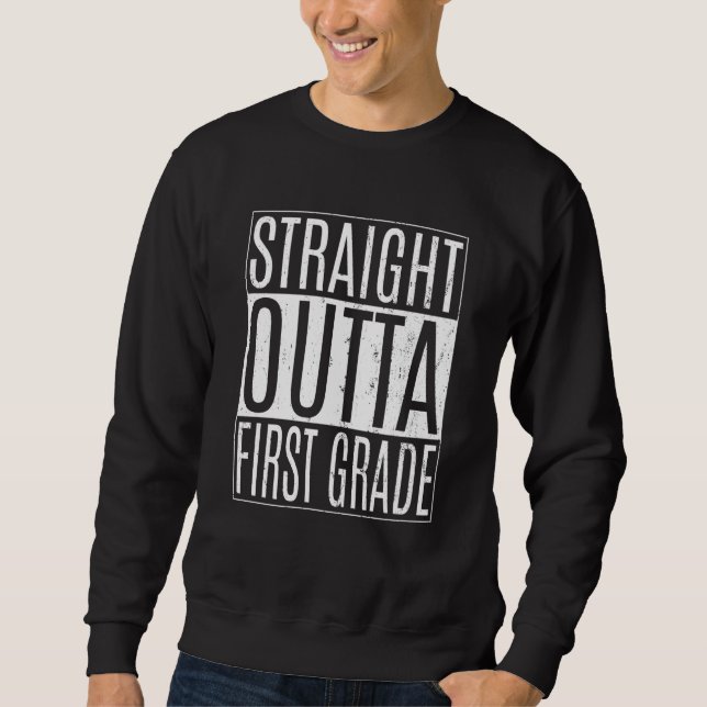 Straight Outta First Grade Tees Graduation 1st Gra (Front)