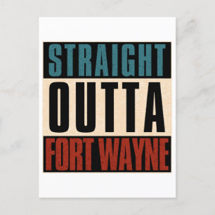 Straight Outta Fort Wayne Indiana IN Holiday Postcard