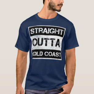 Straight Outta Gold Coast Australia Vintage Distre T-Shirt