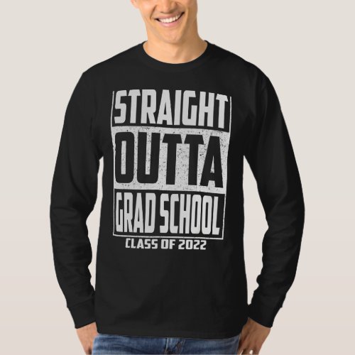 Straight Outta Grad School Boys  Kids Graduation  T_Shirt