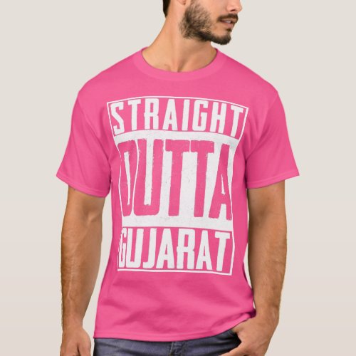 Straight Outta Gujarat India Indian Cricket  T_Shirt